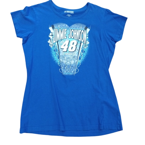 Women's Blue Jimmie Johnson Graphic T-Shirt Size XL - Picture 1 of 6